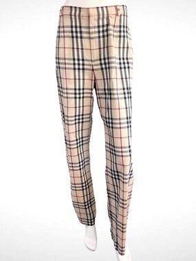 Burberry Tan Plaid Chinos